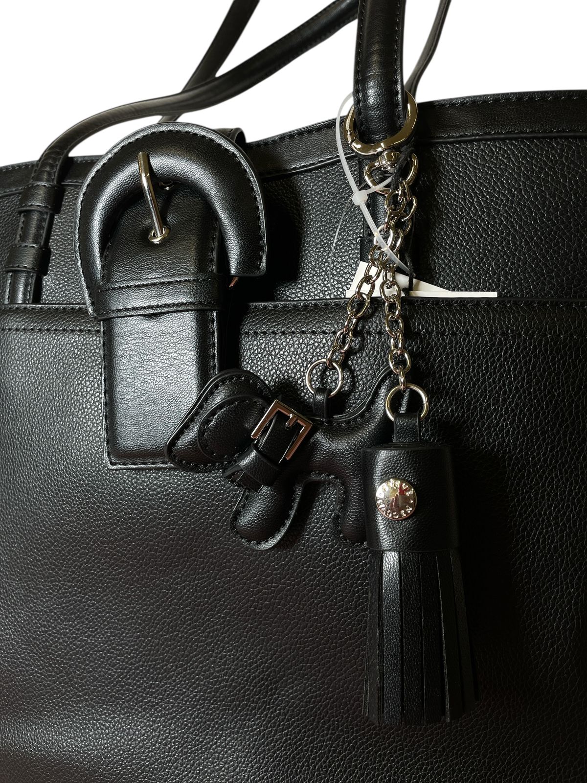 Bolsa Tote Negro Steve Madden con Charms